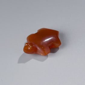 Pyu Carnelian Agate 'Turtle' Talisman, 200–1000 CE