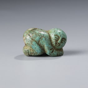 Chinese Ming Dynasty Turquoise Figurine Pendant