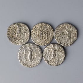 Lot of 5 Ancient Indo-Scythian Silver Coins