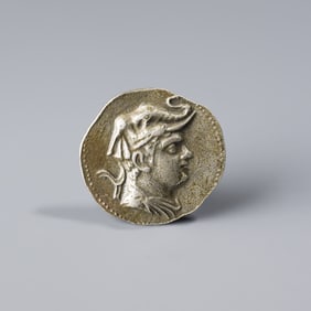 Ancient Indo-Greek Bactrian Silver Coin