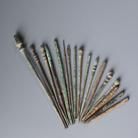 Lot of 17 Ancient Roman-Greek Bronze Hair Pins