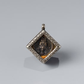 Tibetan Bronze Amulet Pendant