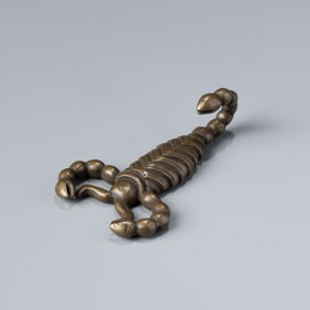 Antique Tibetan Brass Scorpion Amulet Pendant