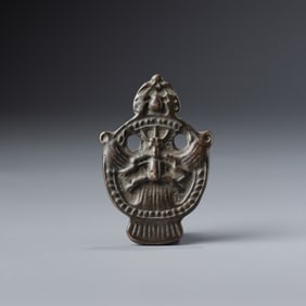 Old Tibetan Bronze Winged Garuda Pendant