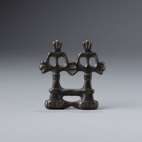 Antique Nepalese Tibetan Brass/Bronze Double Bell Thogchag Pendant