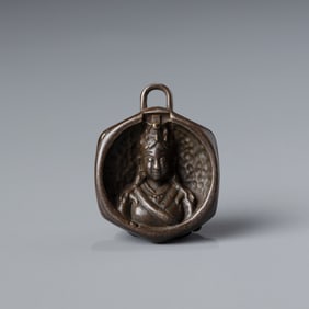 Antique Tibetan Bronze Buddhist Protective Pendant