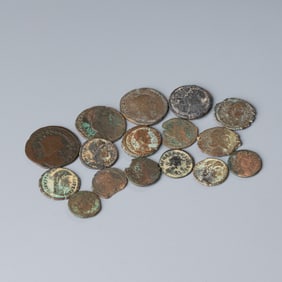 Ancient Bronze Kushan Coins of Soter Megas (80–100 AD) – 6pcs