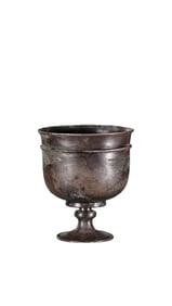 Chinese Han Dynasty Bronze Stem Cup