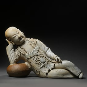 Reclining Buddha with Celadon Glaze from Hutian Kiln, Southern Song Dynasty, China