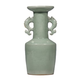 Southern Song Dynasty Longquan celadon double-eared vase
