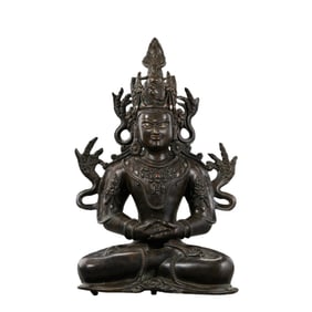 Chinese Ming Dynasty bronze seated Buddha statue