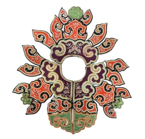 Blue satin vest with figure pattern trim from the Republican era of China