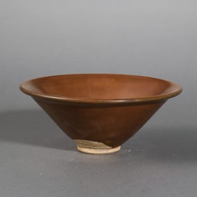 Red-glazed conical cup from Yaozhou kiln, Northern Song Dynasty, China
