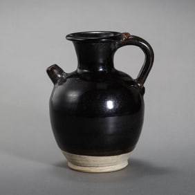 Black-glazed ewer from Gongxian kiln, Tang Dynasty, China