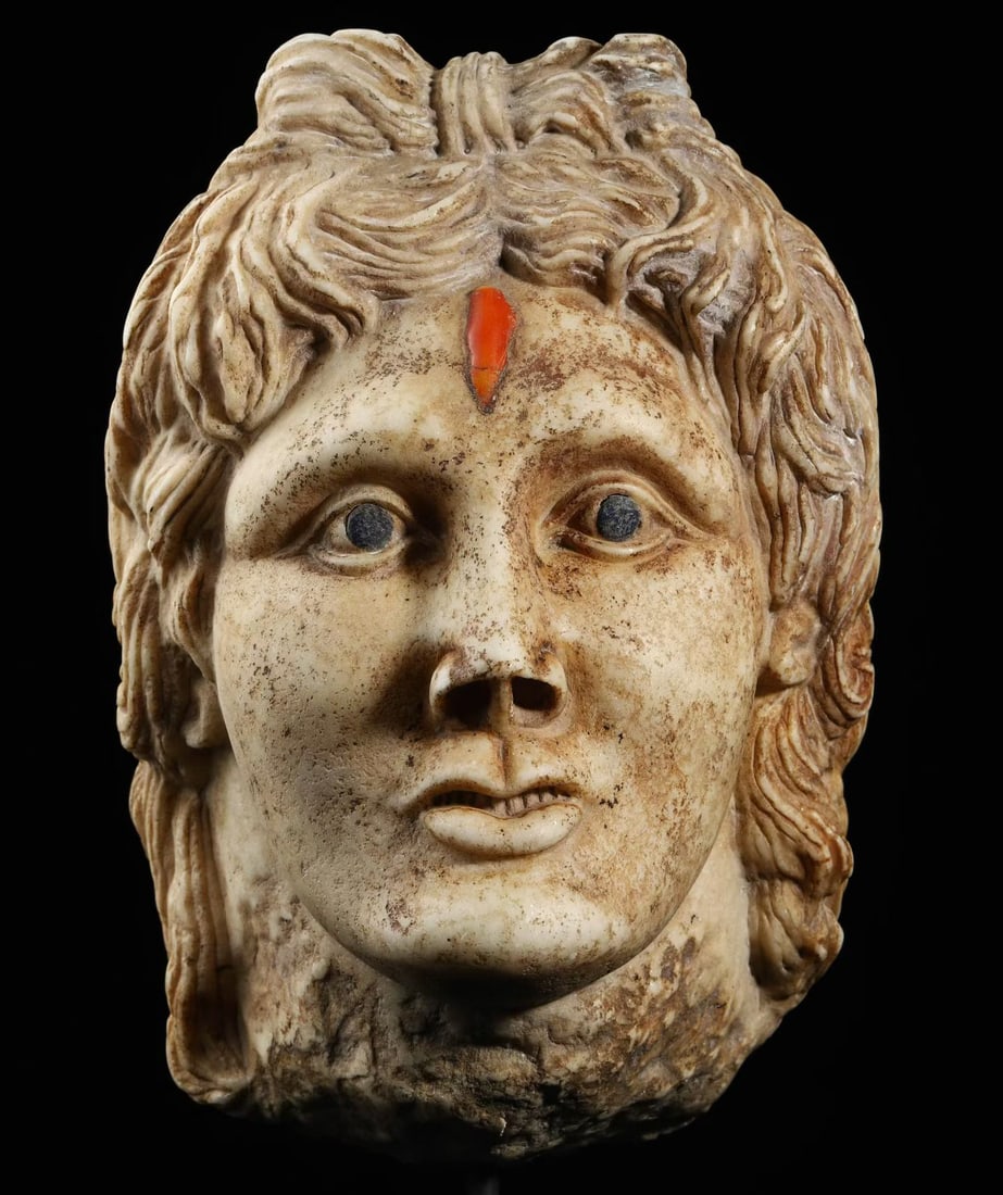 Marble sculpture of Apollo, the sun god, from the ancient Roman period (753 BC – 476 AD). (1 of 9)