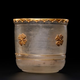 Ancient Persian Culture Crystal Gold Cup