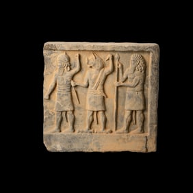 Near Eastern Neo-Assyrian Stone Carved Wall Panel – Figurative Scene