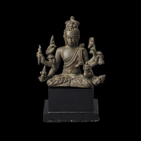 Southeast Asian Bronze Lokeshvara Padmapani Statue, Antique