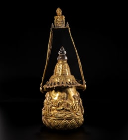 Ancient Persian Culture Pure Gold Lid Jar