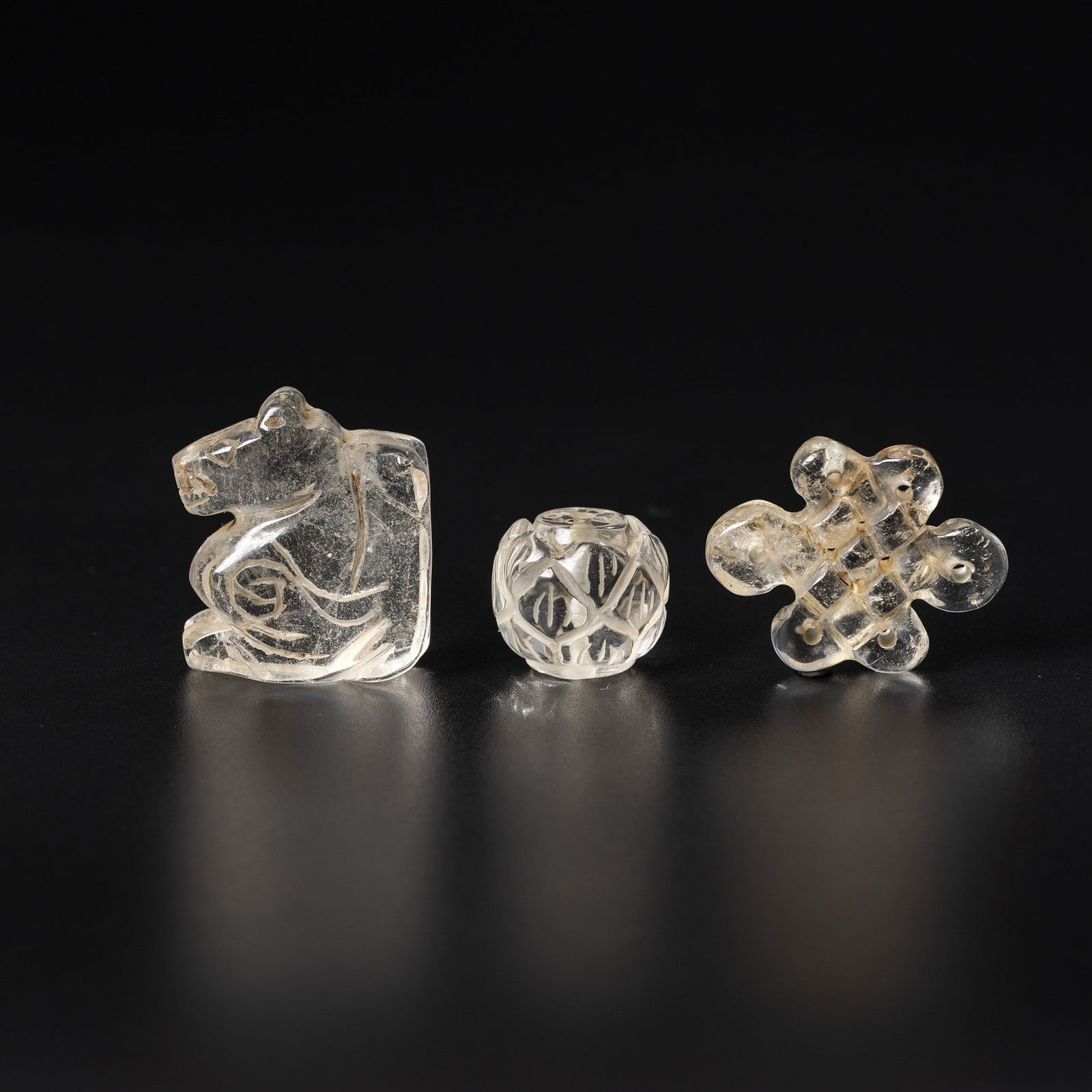 A set of small crystal items from the Qing Dynasty in China (1 of 3)