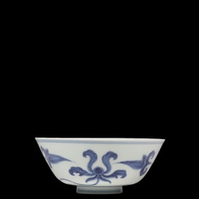 Blue and white porcelain bowl from the Chenghua period of the Ming Dynasty in China