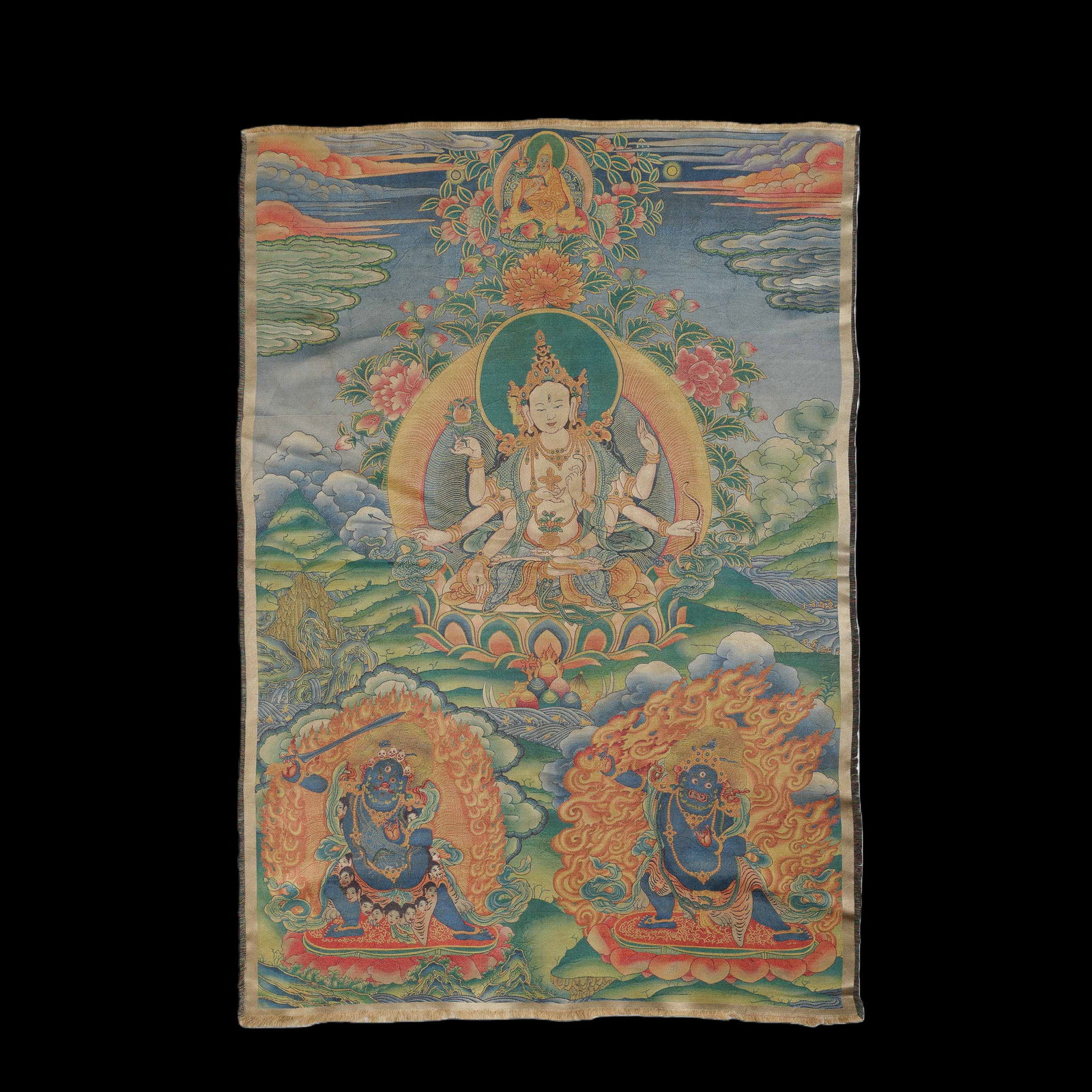 Chinese Qing Dynasty Buddhist brocade (1 of 5)