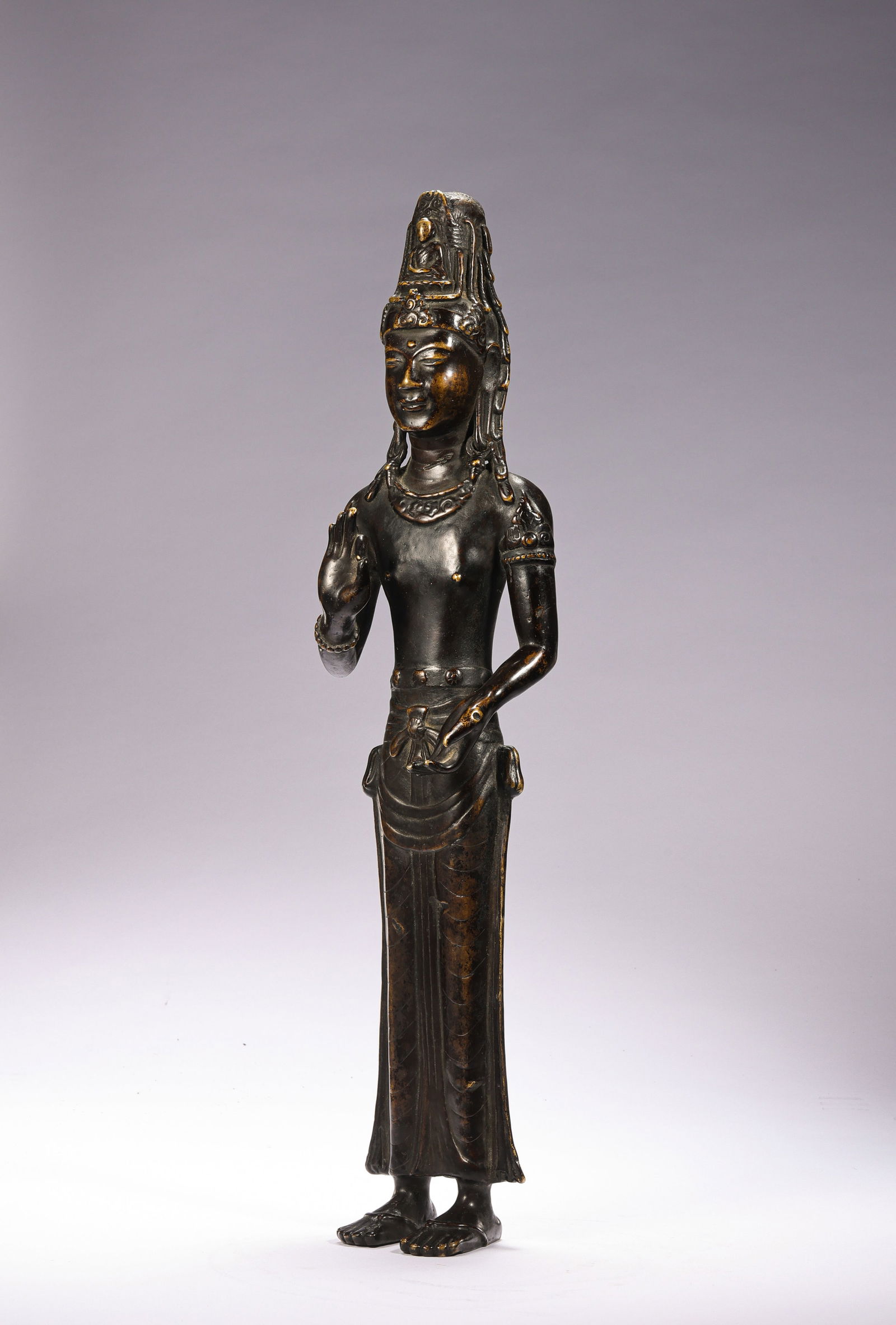 10th-century bronze standing Buddha statue from the Dali Kingdom of China (1 of 10)