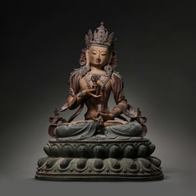 Chinese Ming Dynasty bronze seated Buddha statue