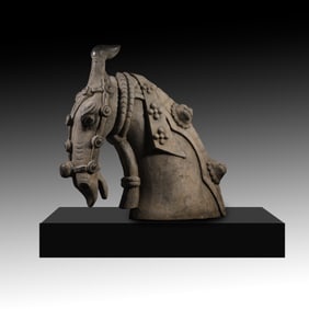 Chinese Tang Dynasty bluestone horse head