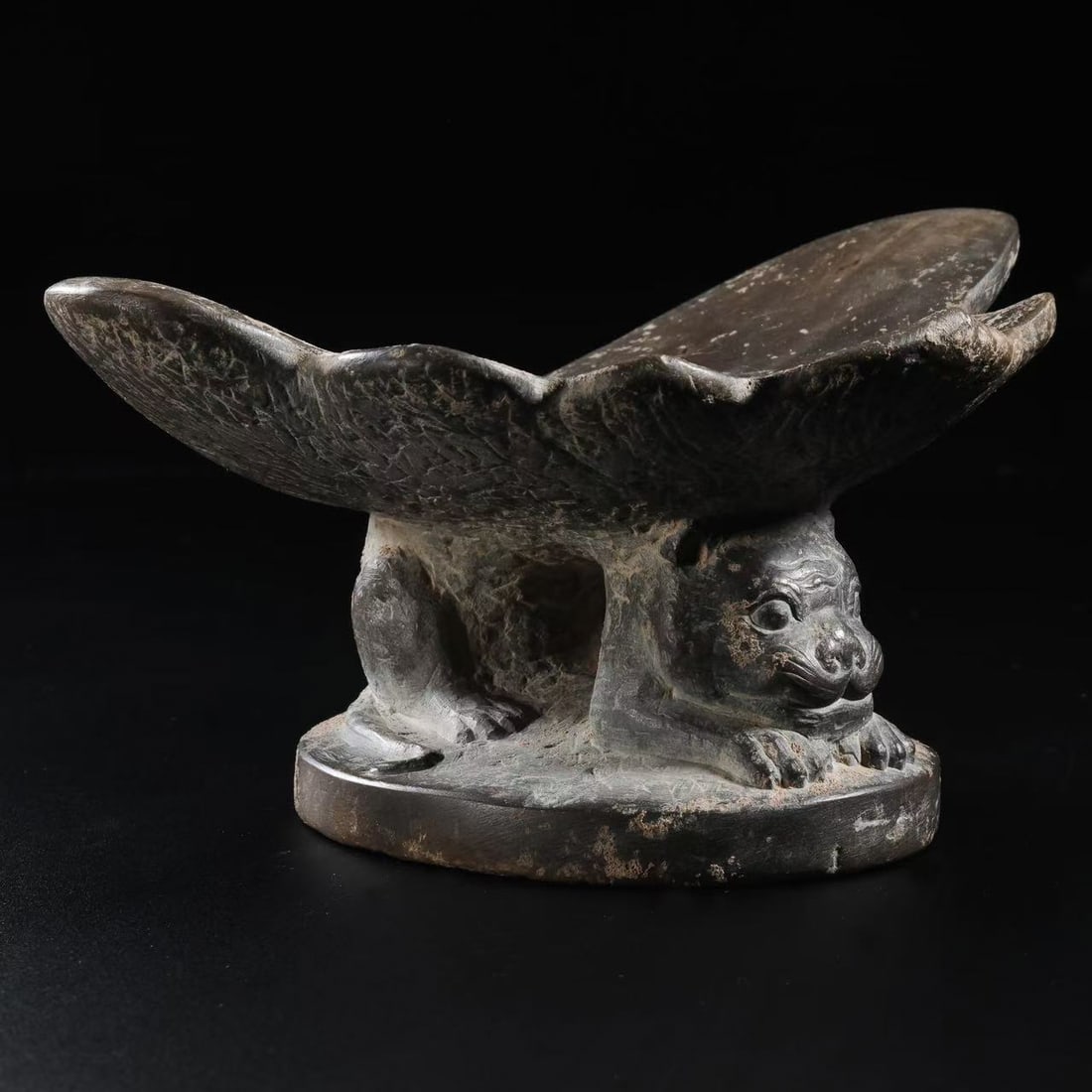 Chinese Tang Dynasty Bluestone Auspicious Beast Pillow (1 of 8)