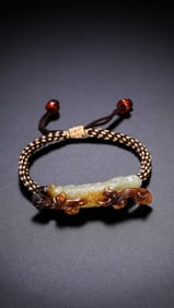 Chinese Han Dynasty Jade Dragon Bracelet