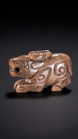 Jade Ox from the Western Zhou Dynasty in China