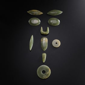Chinese Han Dynasty Jade Face