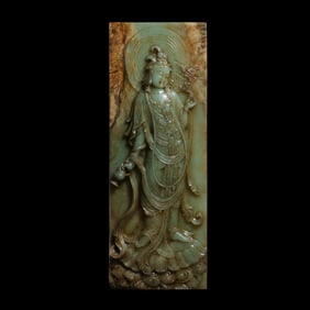 Chinese Song Dynasty Hetian Jade Buddha Tablet