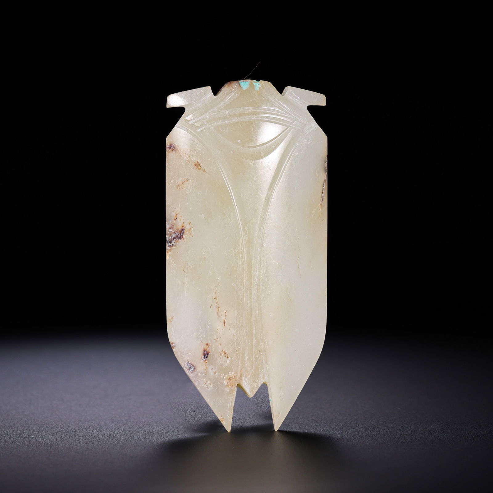 White jade cicada from the Han Dynasty in China (1 of 8)