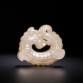 Jade Dragon Pendant from the Warring States and Han Dynasties in China
