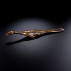 Jade Phoenix Staff Head from the Han Dynasty, China