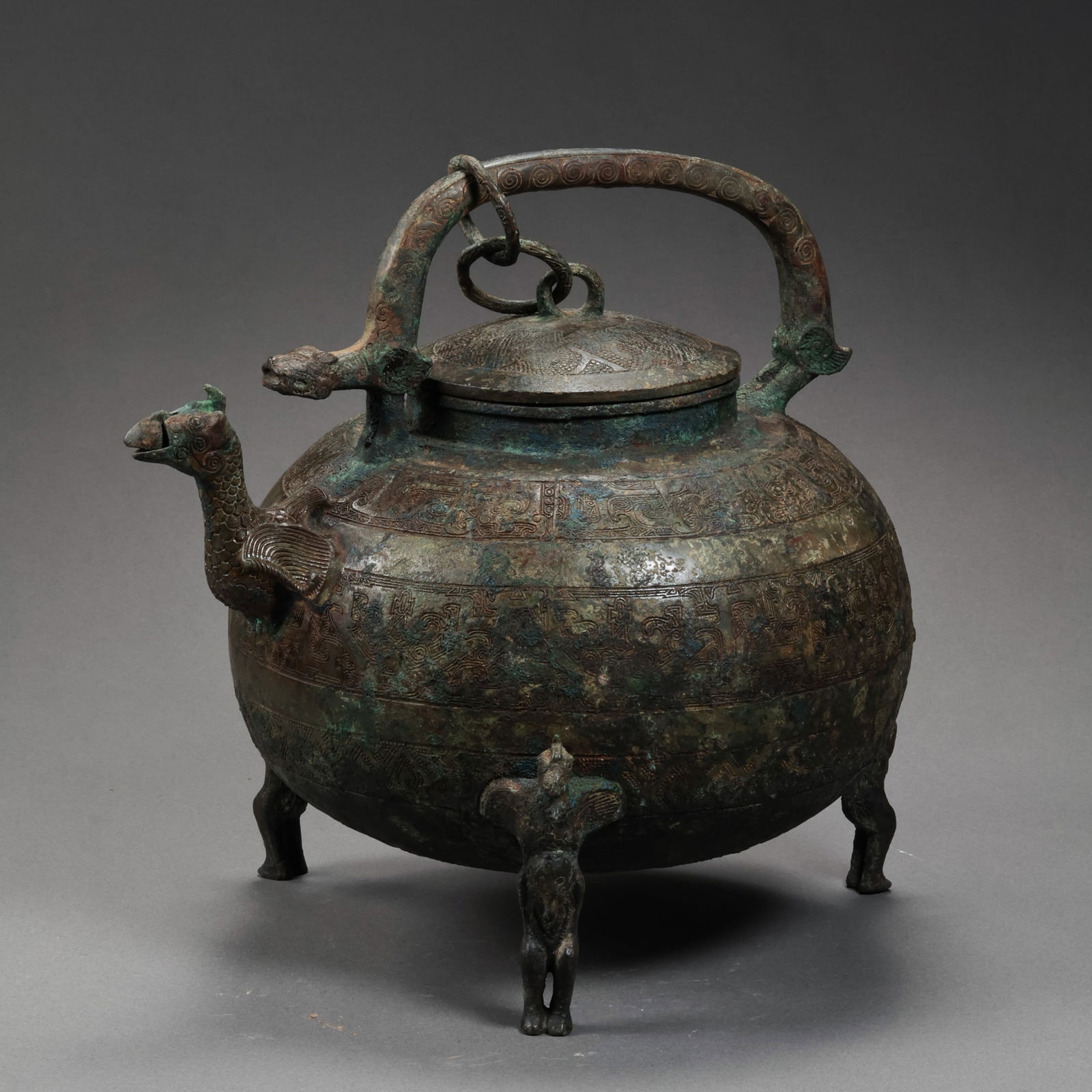 Bronze pot from the Shang and Zhou Dynasties in China (1 of 15)