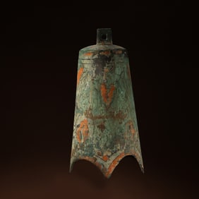 Chinese Liao Dynasty Bronze Painted Chime Bells