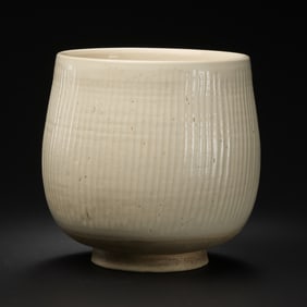 White-glazed linear jar from Cizhou ware, Northern Song Dynasty, China