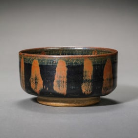 Iron-embroidered Luohan bowl from Cizhou ware, Northern Song Dynasty, China