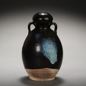 Chinese Tang Dynasty Lushan Flower Glazed Double-Handled Gourd Bottle