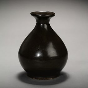 Northern Song Dynasty Cizhou Kiln Black Glazed Jade Pot Spring Vase