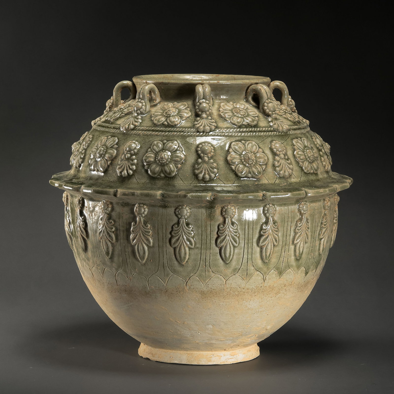 Chinese Sui Dynasty Xiangzhou Kiln Celadon Lotus-Shaped Jar (1 of 10)