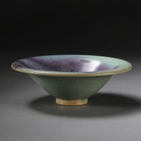 Northern Song Dynasty Jun ware sky-blue glazed red conical cup