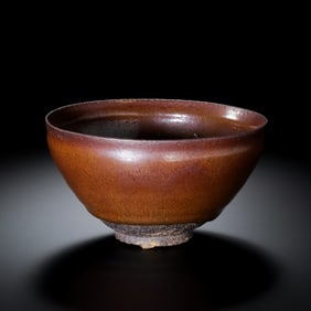 Persimmon-red glazed cup from Jian kiln in the Southern Song Dynasty, China