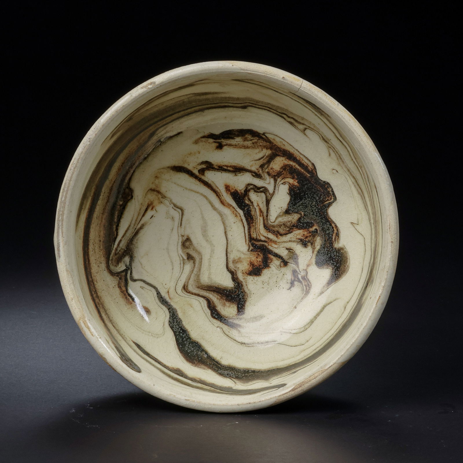 Northern Song Dynasty Cizhou Kiln Marbled Glazed Plain Bowl (1 of 5)