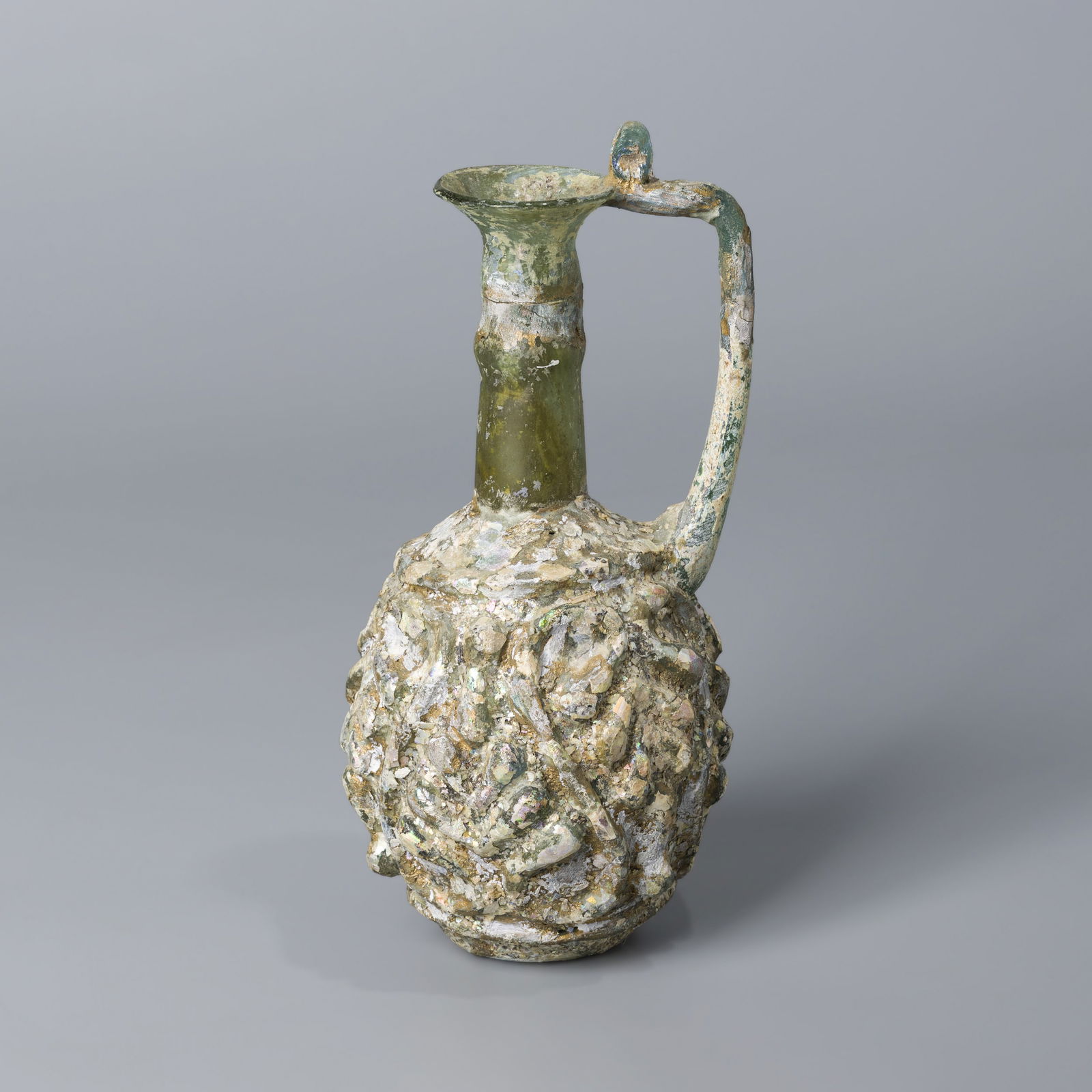 ANCIENT ROMAN GLASS PERFUME BOTTLE (1 of 4)