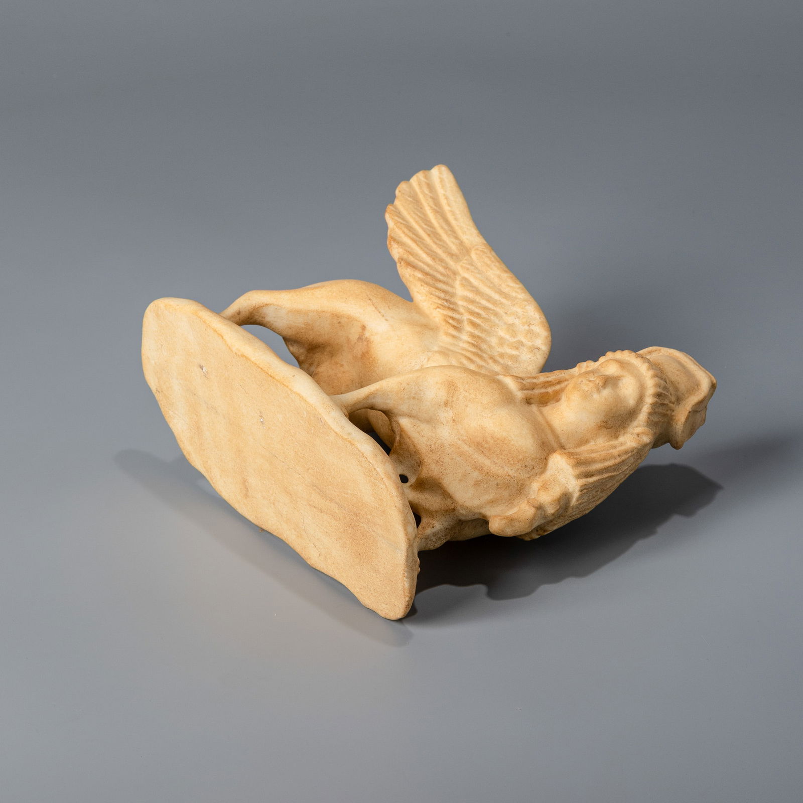 HELLENISTIC GREEK MARBLE SPHINX WITH WINGS - 5