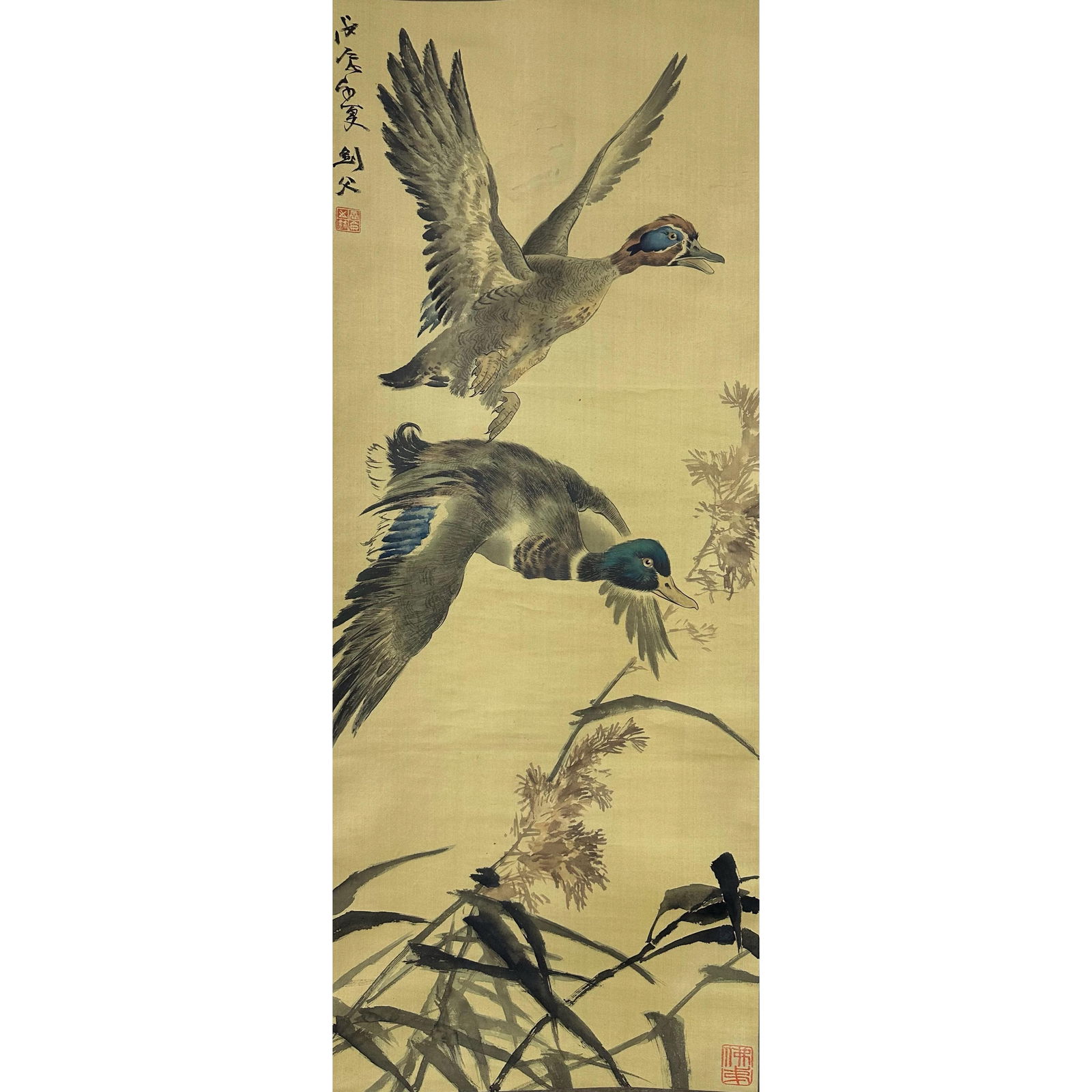 GAO JIANFU (1879-1951): Ink on Paper, Hanging Scroll, Mounted Image Size :Length : 99.0 cm (38.97 in.)Width : 39.0 cm (15.35 in.)*If you win the item, we will provide customized packaging tailored specifically for your goods
